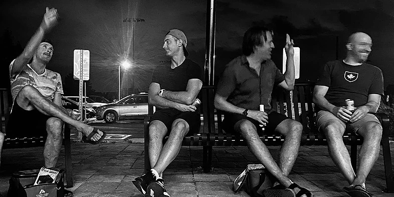 Bryn Jones with Hugues Théorêt and Rob Simpson